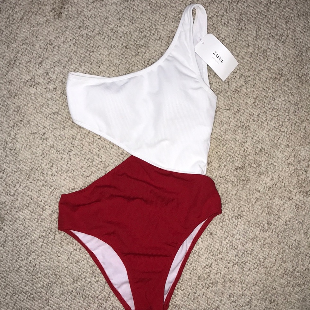 Women One Shoulder Cutout Ribbed One Piece